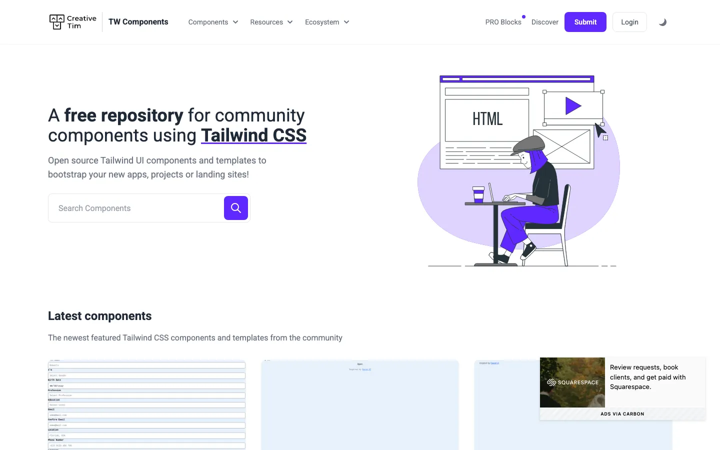 Screenshot reference for Tailwind Components Bundle