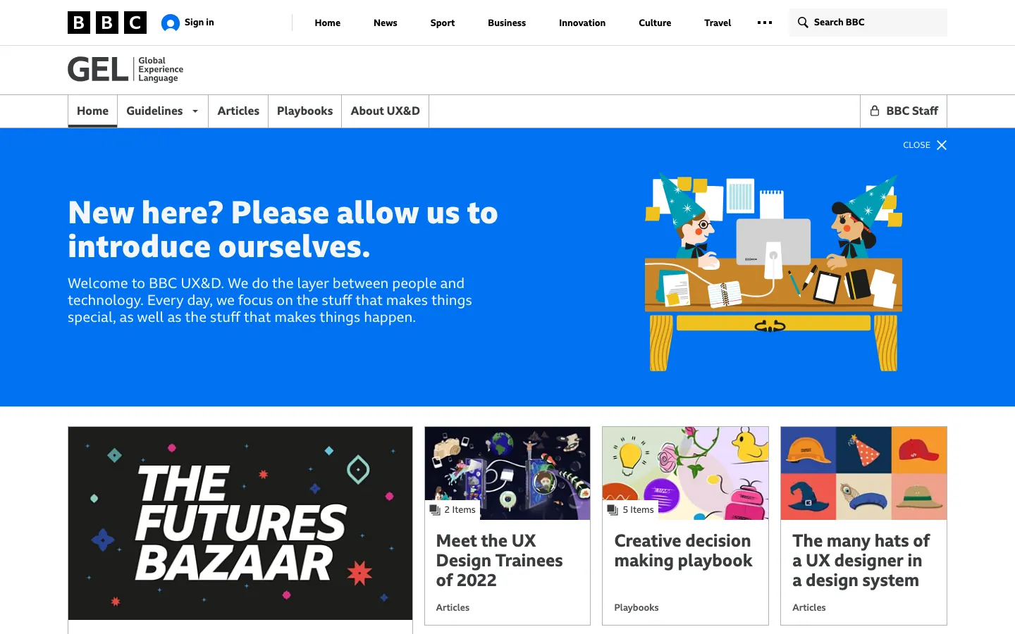 Screenshot reference for BBC GEL
