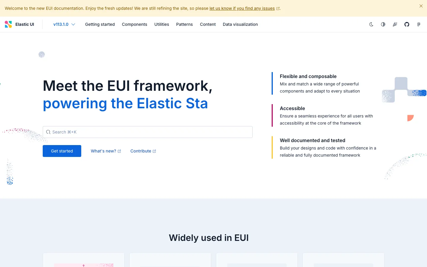 Screenshot reference for Elastic UI