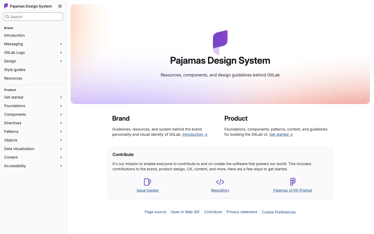 Screenshot reference for GitLab Pajamas