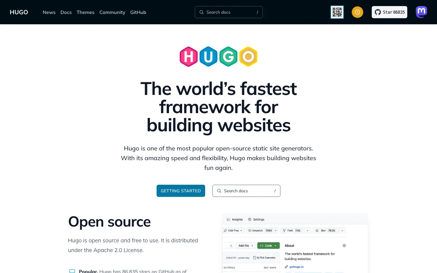 Screenshot reference for Hugo