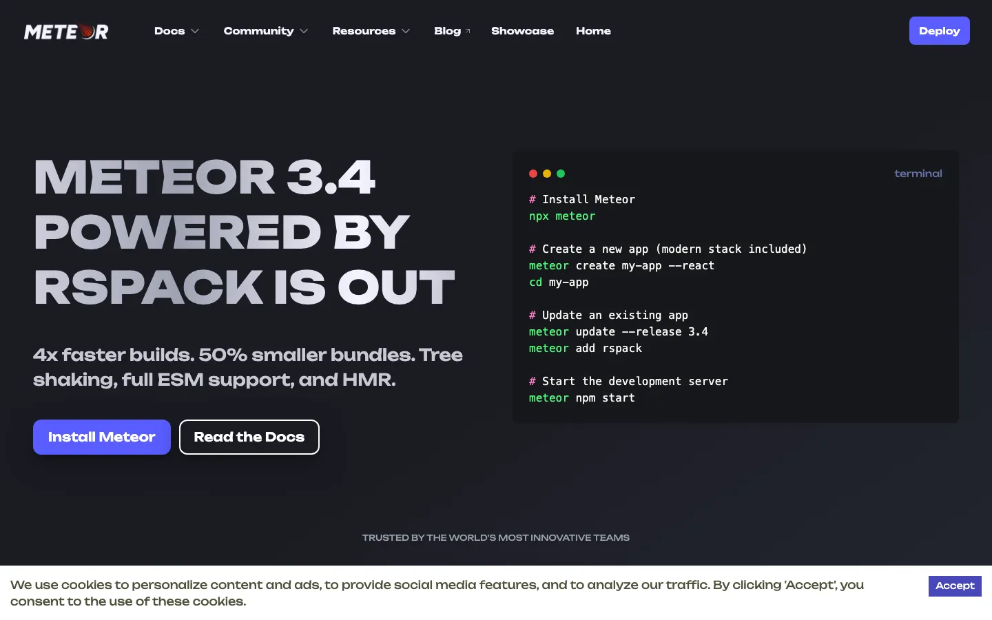 Screenshot reference for Meteor