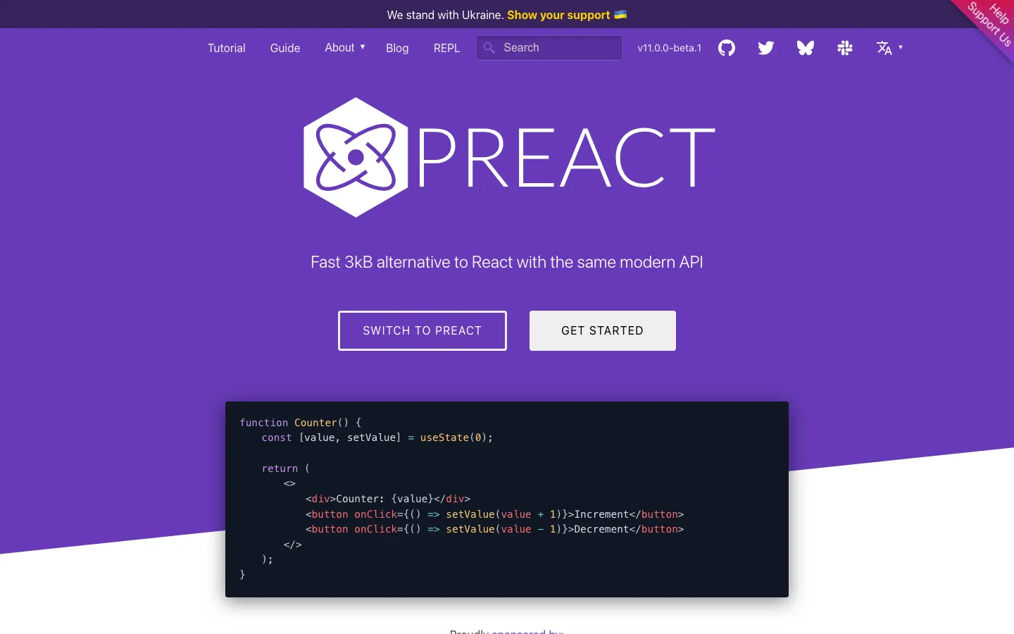 Screenshot reference for Preact