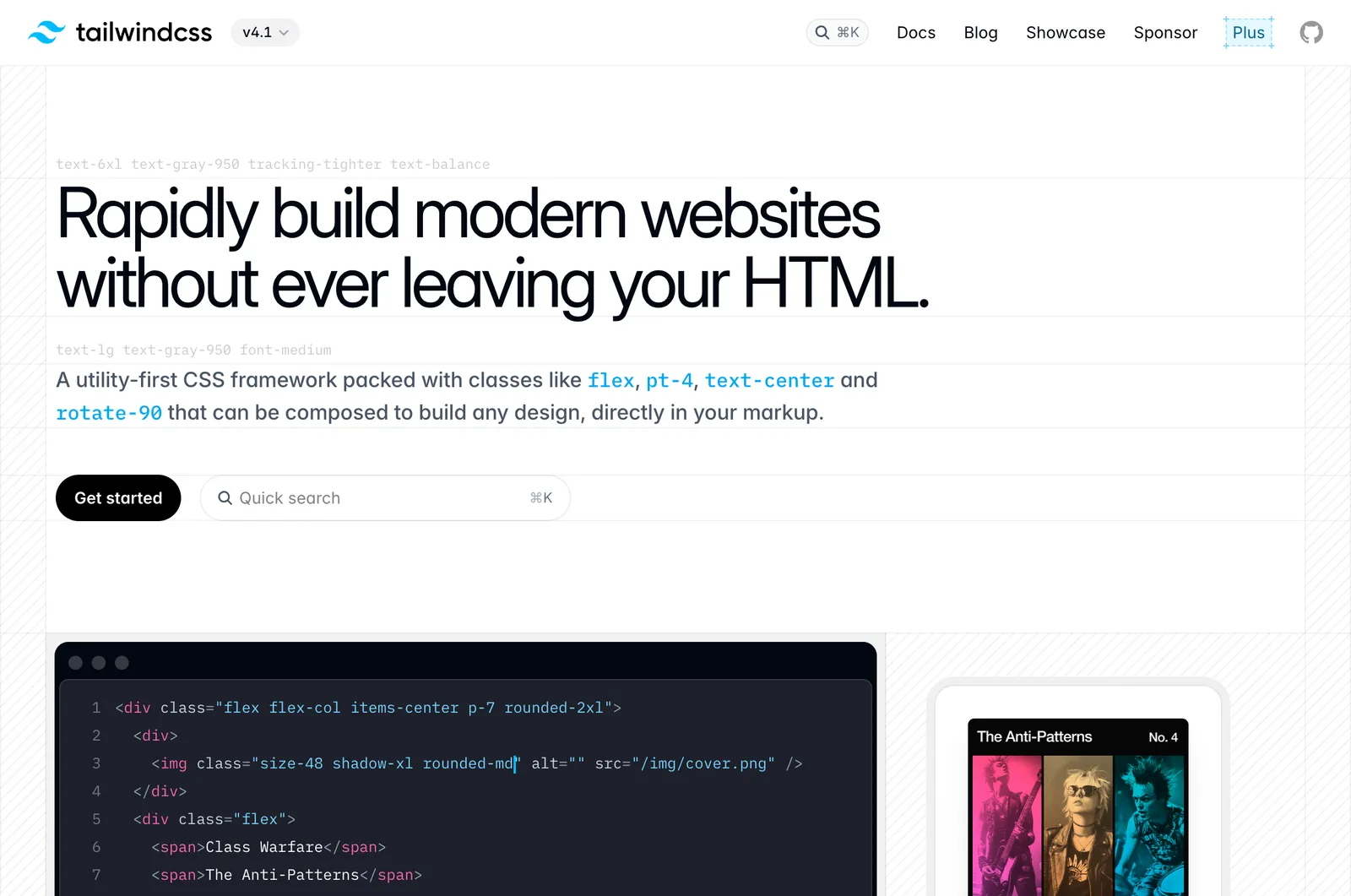 Screenshot reference for Tailwind CSS