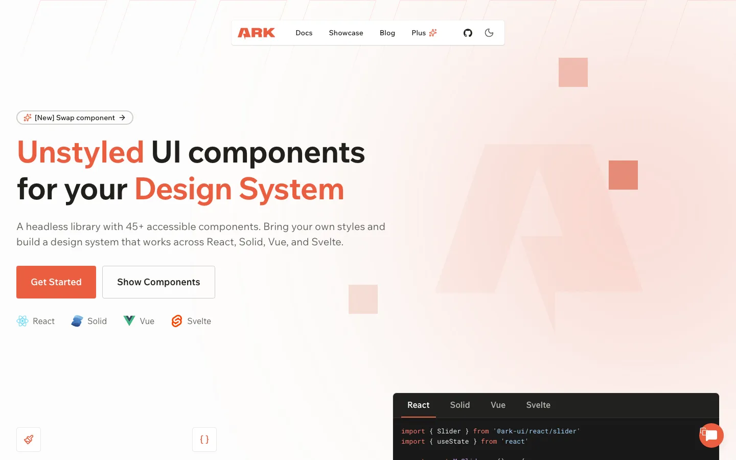 Screenshot reference for Ark UI