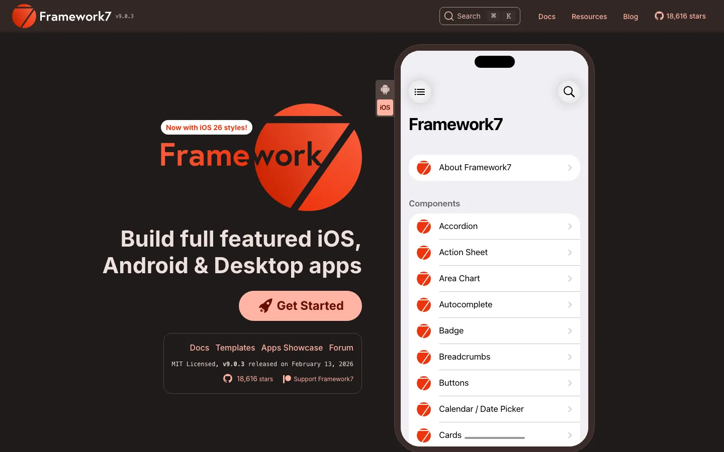 Screenshot reference for Framework7