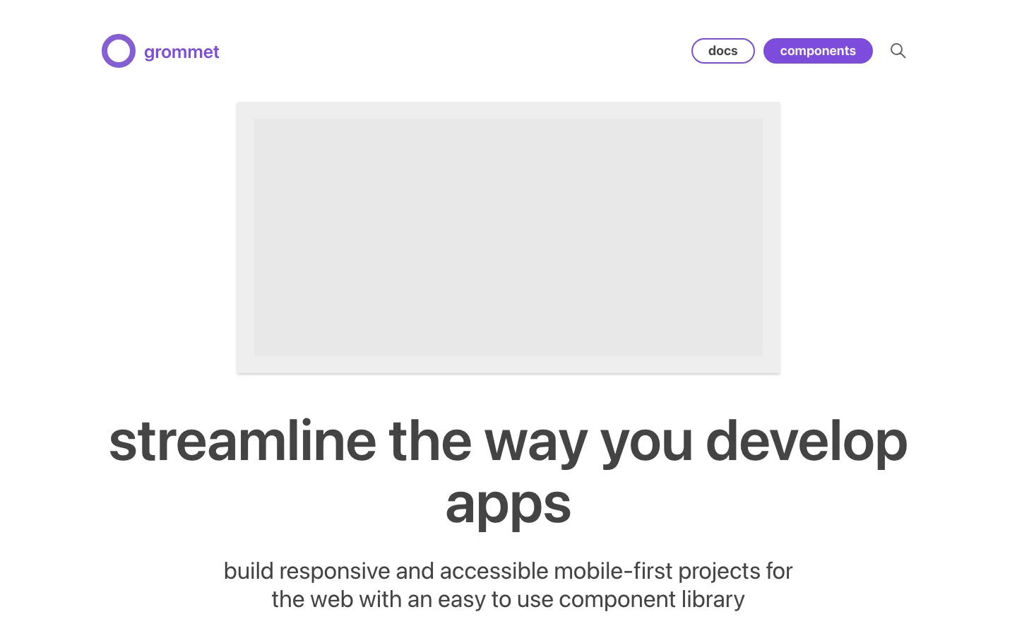 Screenshot reference for Grommet