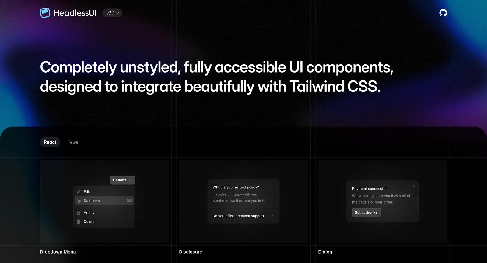 Screenshot reference for Headless UI