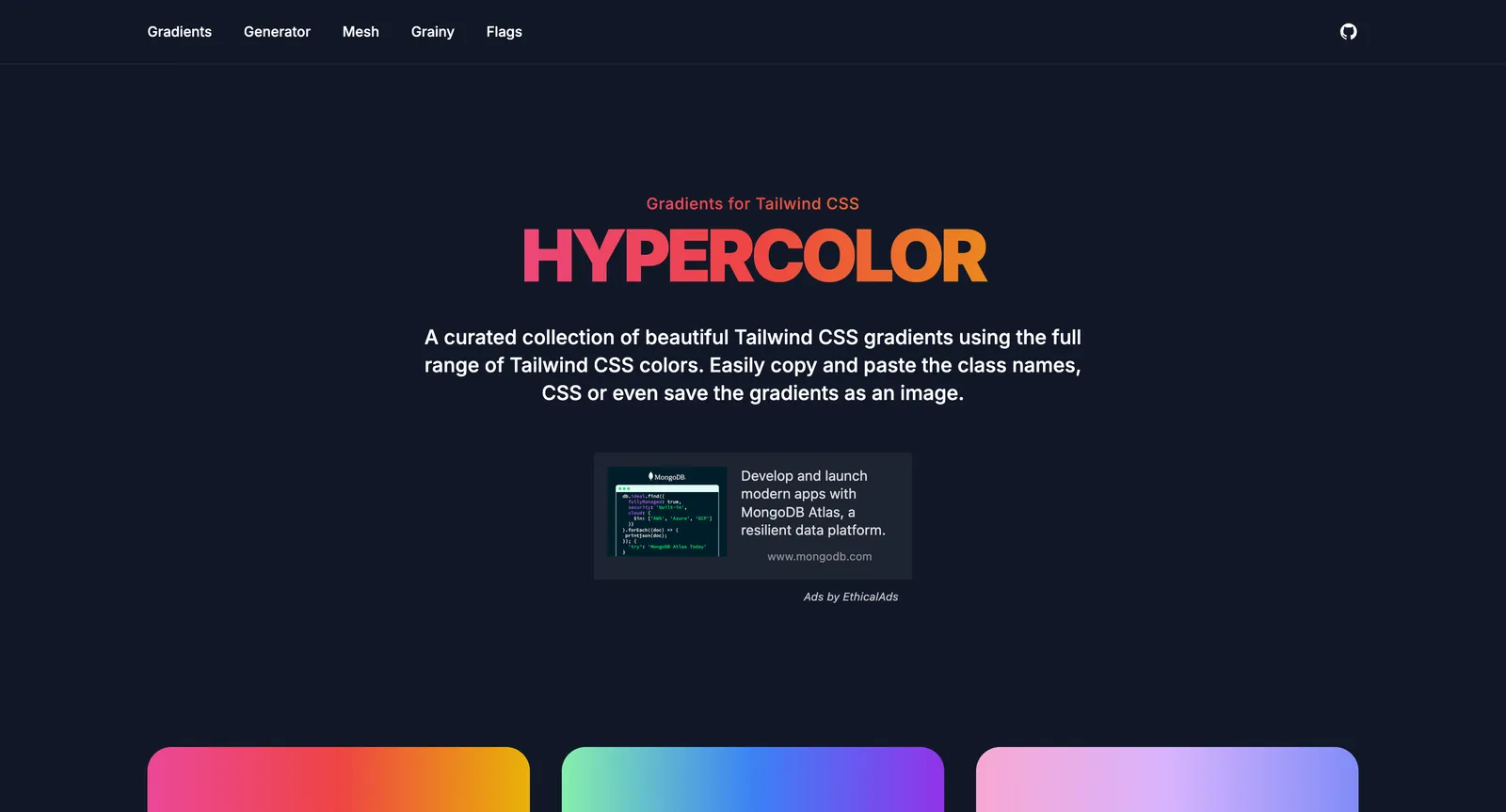 Screenshot reference for Hypercolor