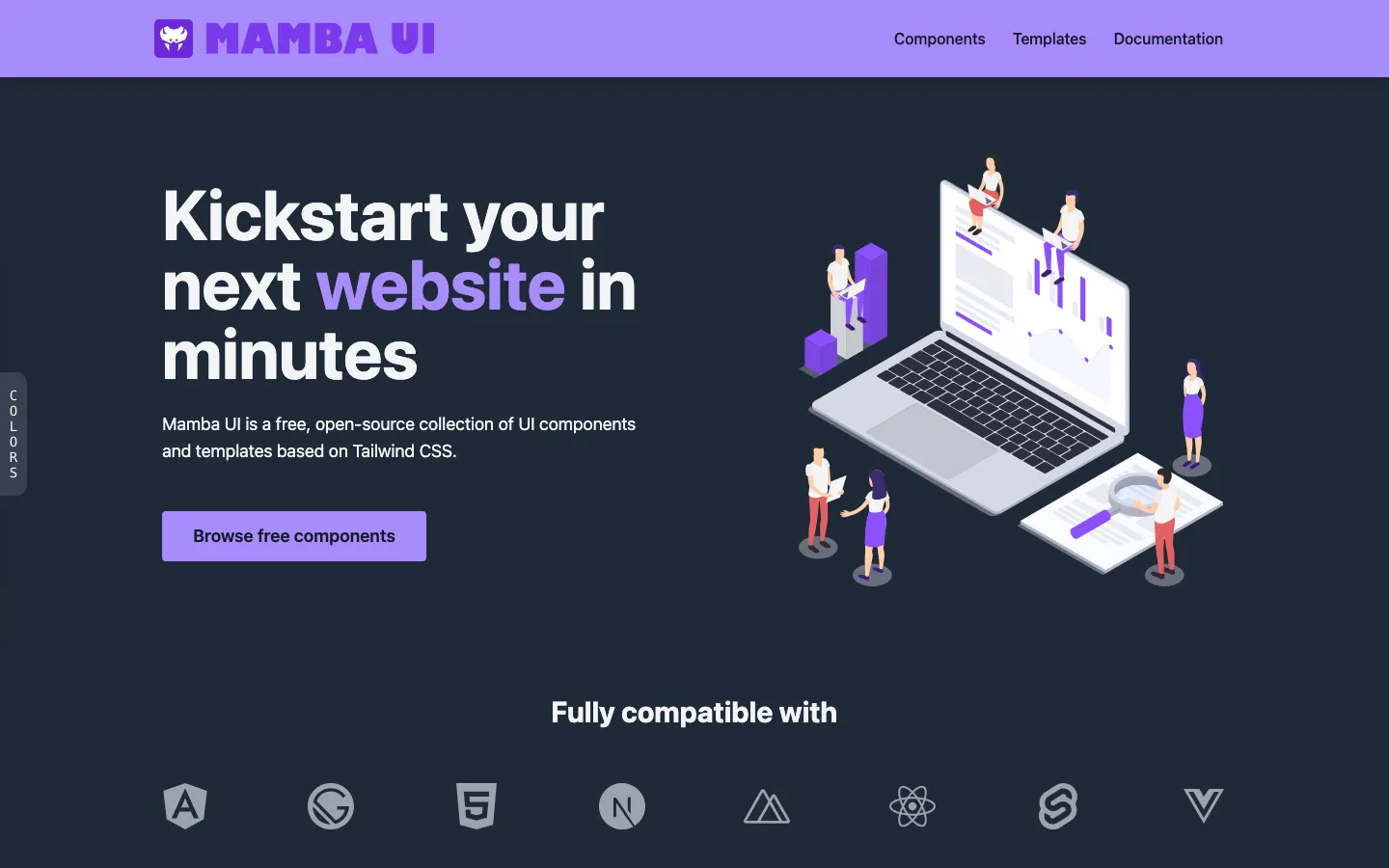 Screenshot reference for Mamba UI