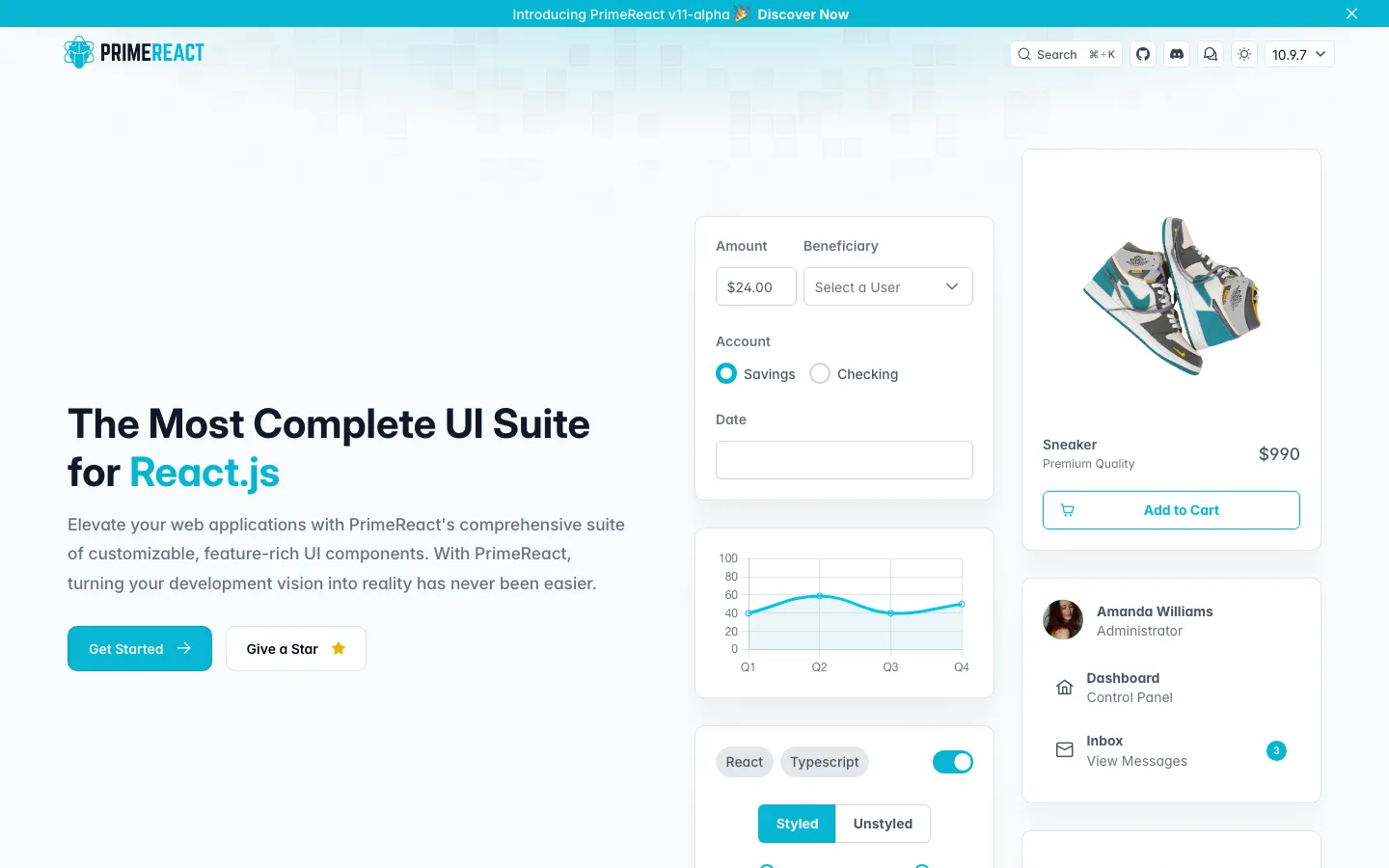 Screenshot reference for PrimeReact