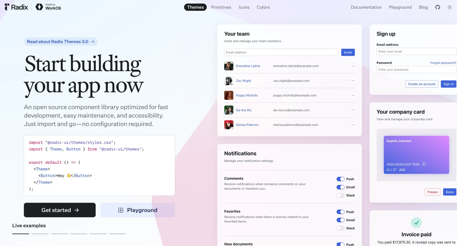 Screenshot reference for Radix UI