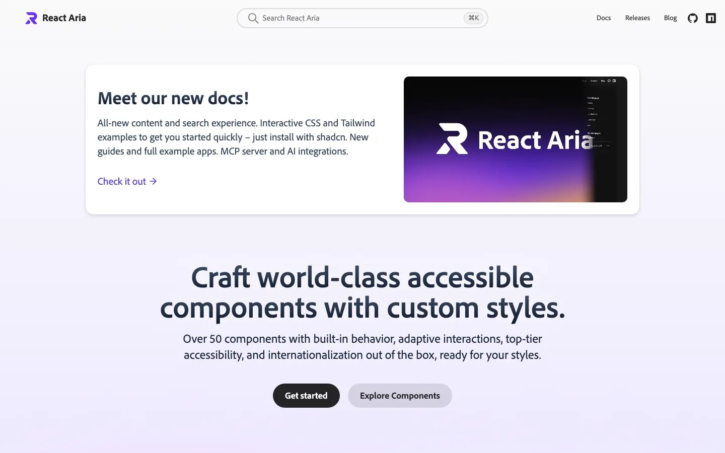 Screenshot reference for React Aria