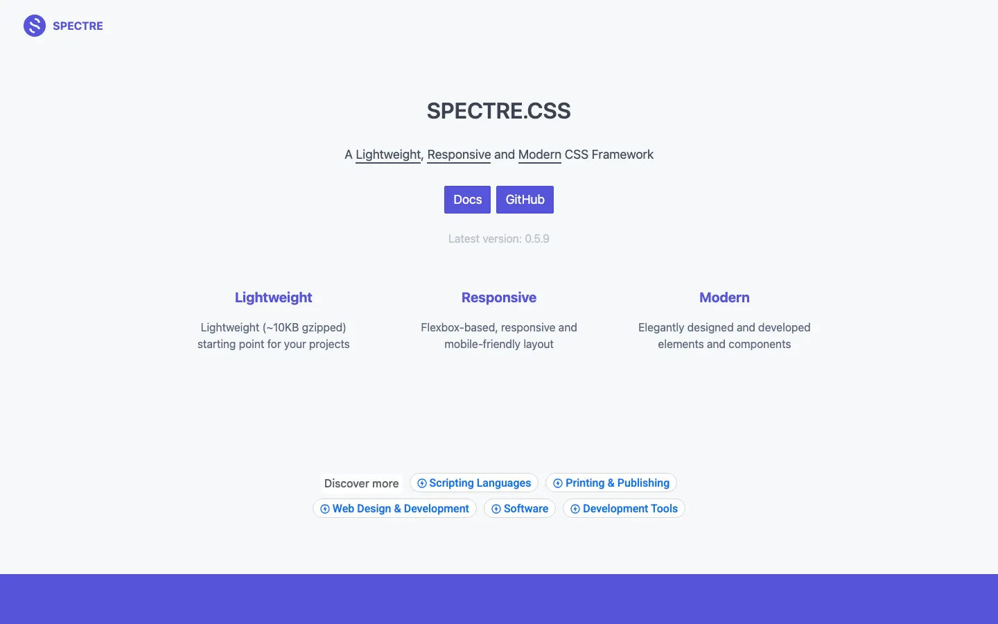 Screenshot reference for Spectre.css