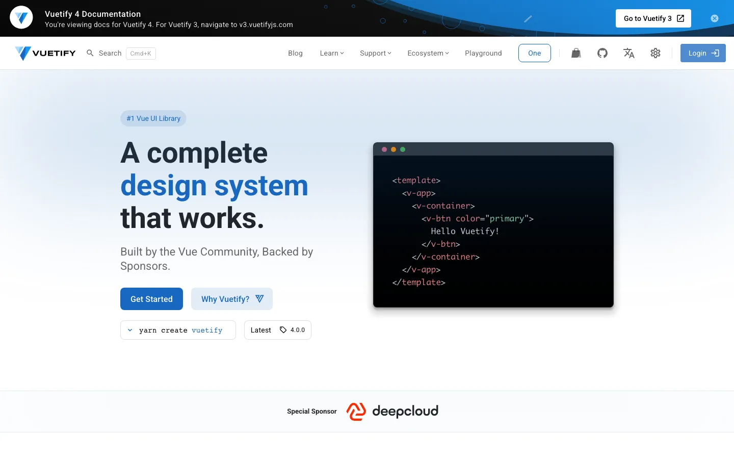 Screenshot reference for Vuetify