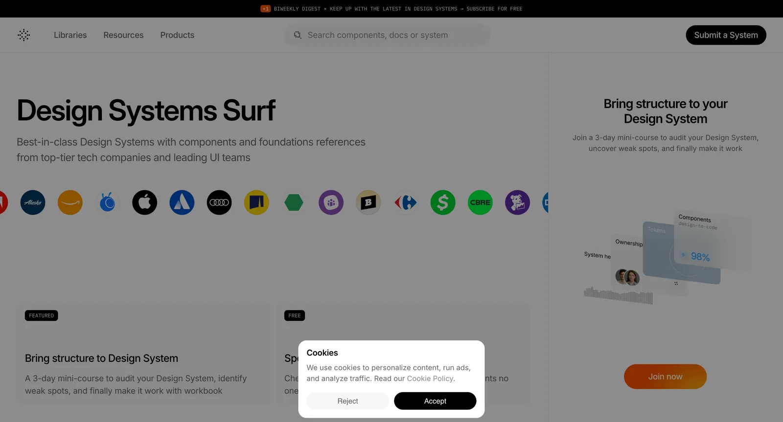Screenshot reference for Design Systems Repo