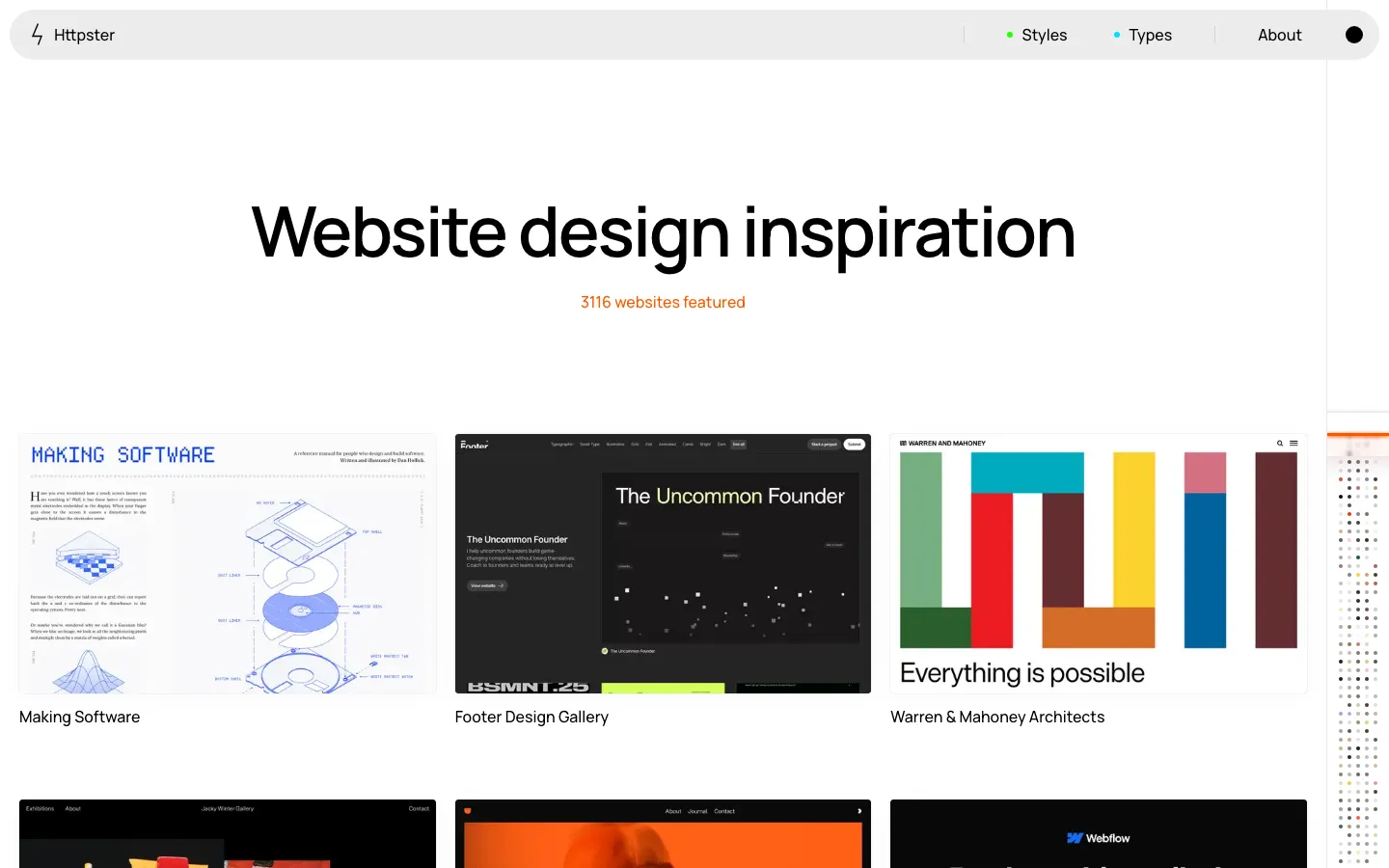 Screenshot reference for Httpster