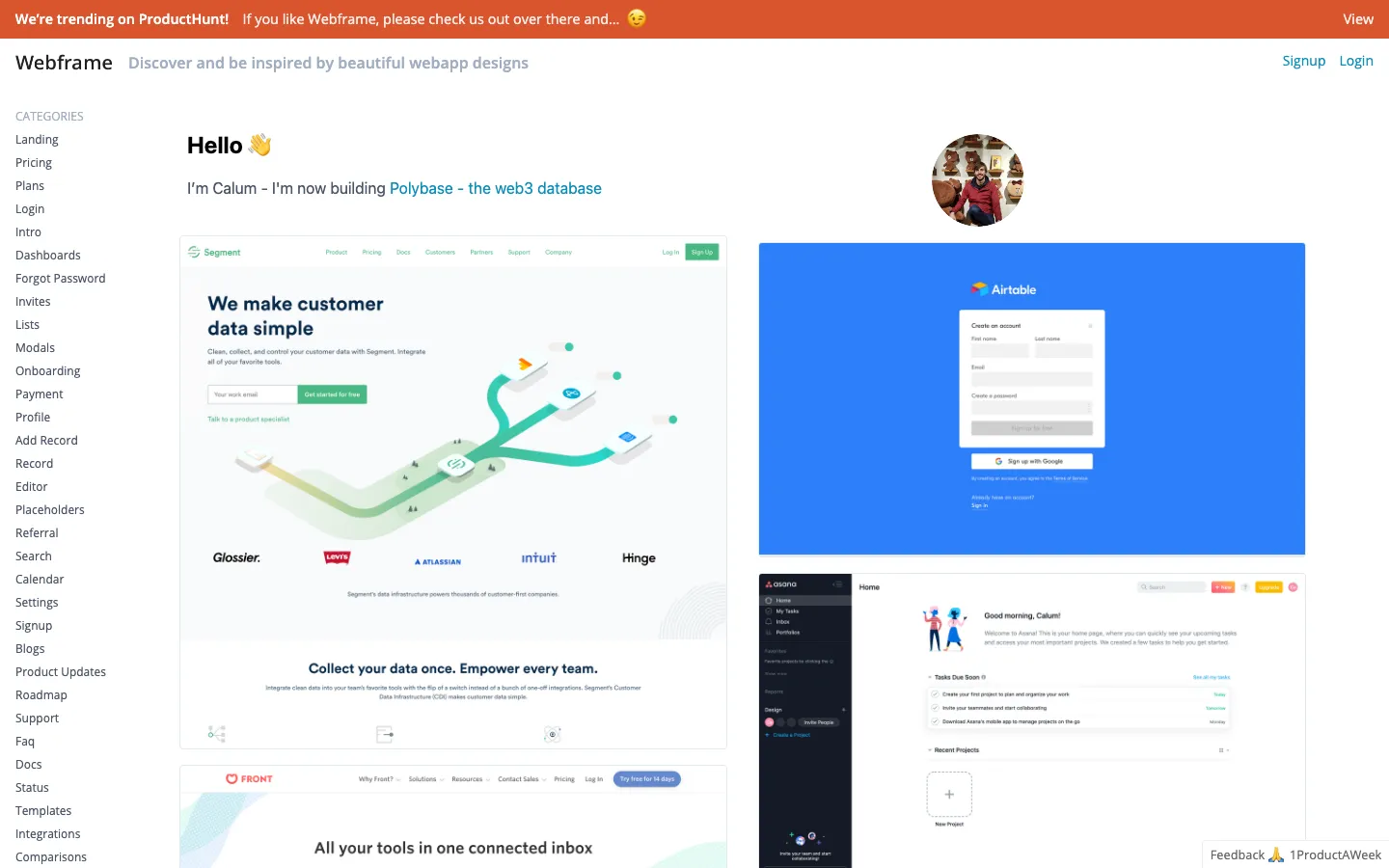 Screenshot reference for Webframe
