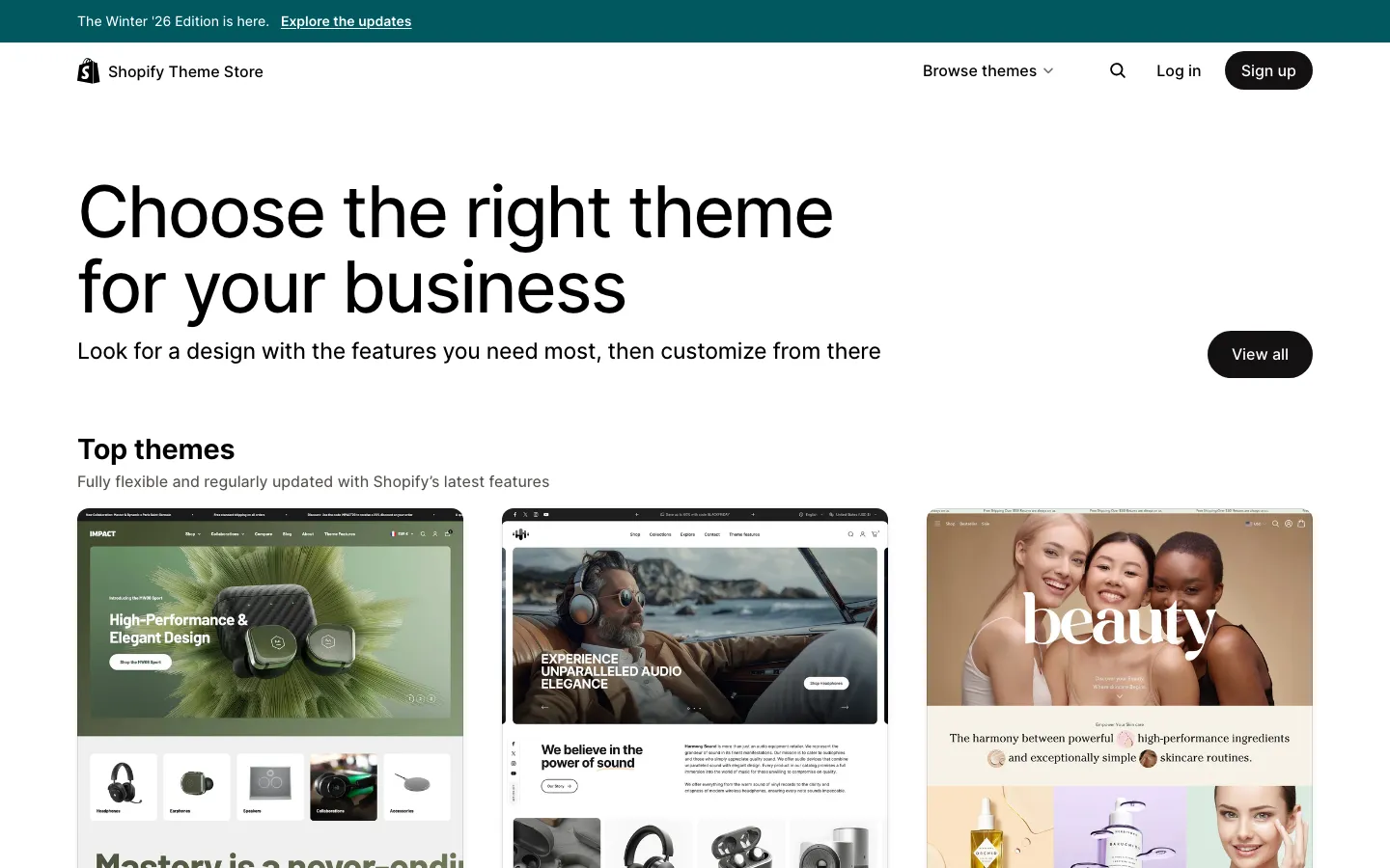 Screenshot reference for Shopify Theme Store