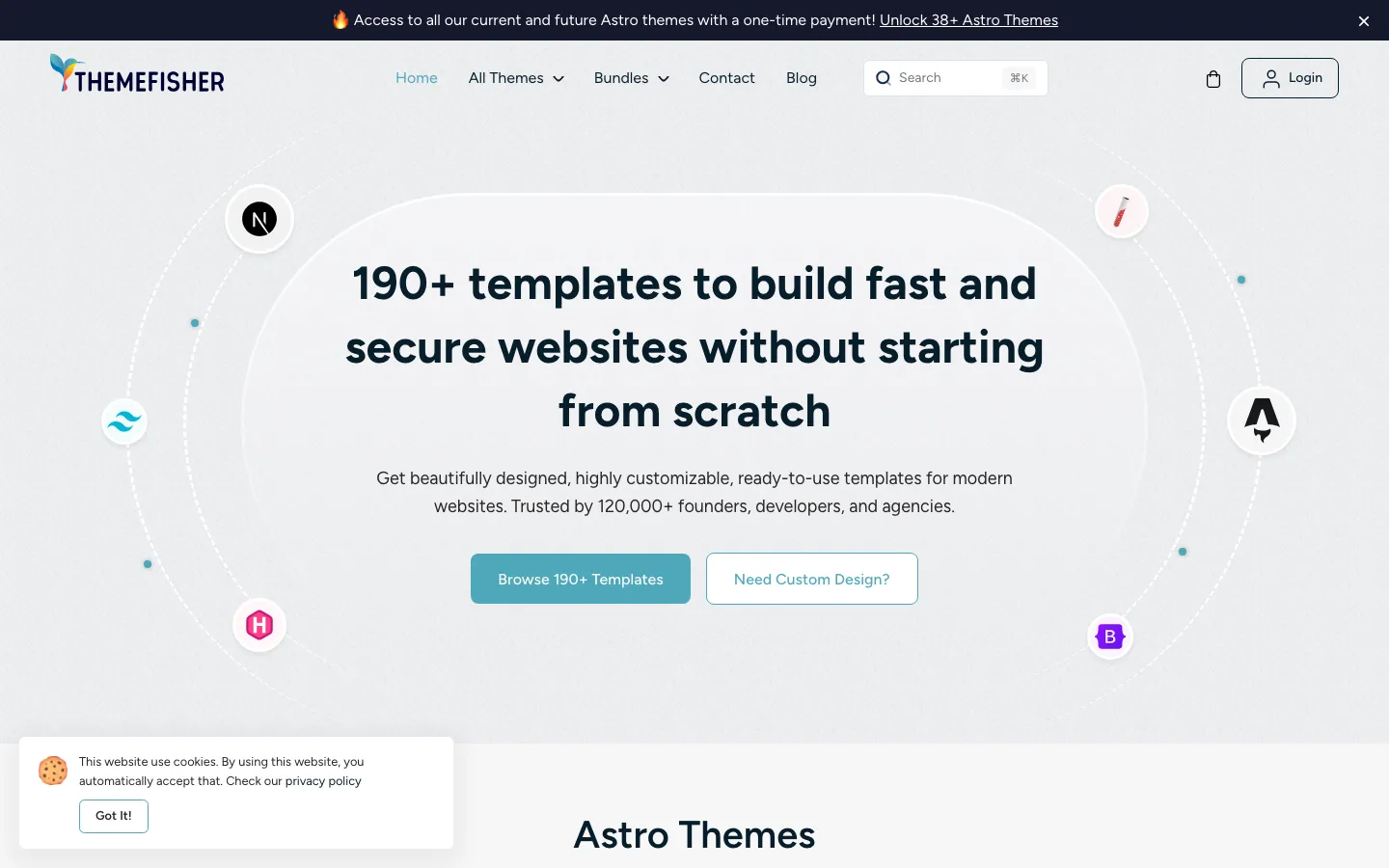 Screenshot reference for Themefisher Templates