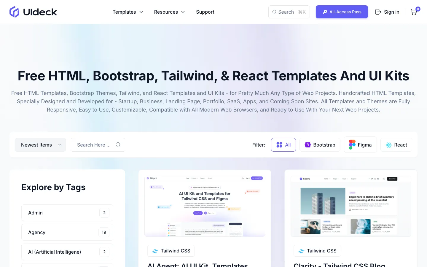 Screenshot reference for UIdeck Templates