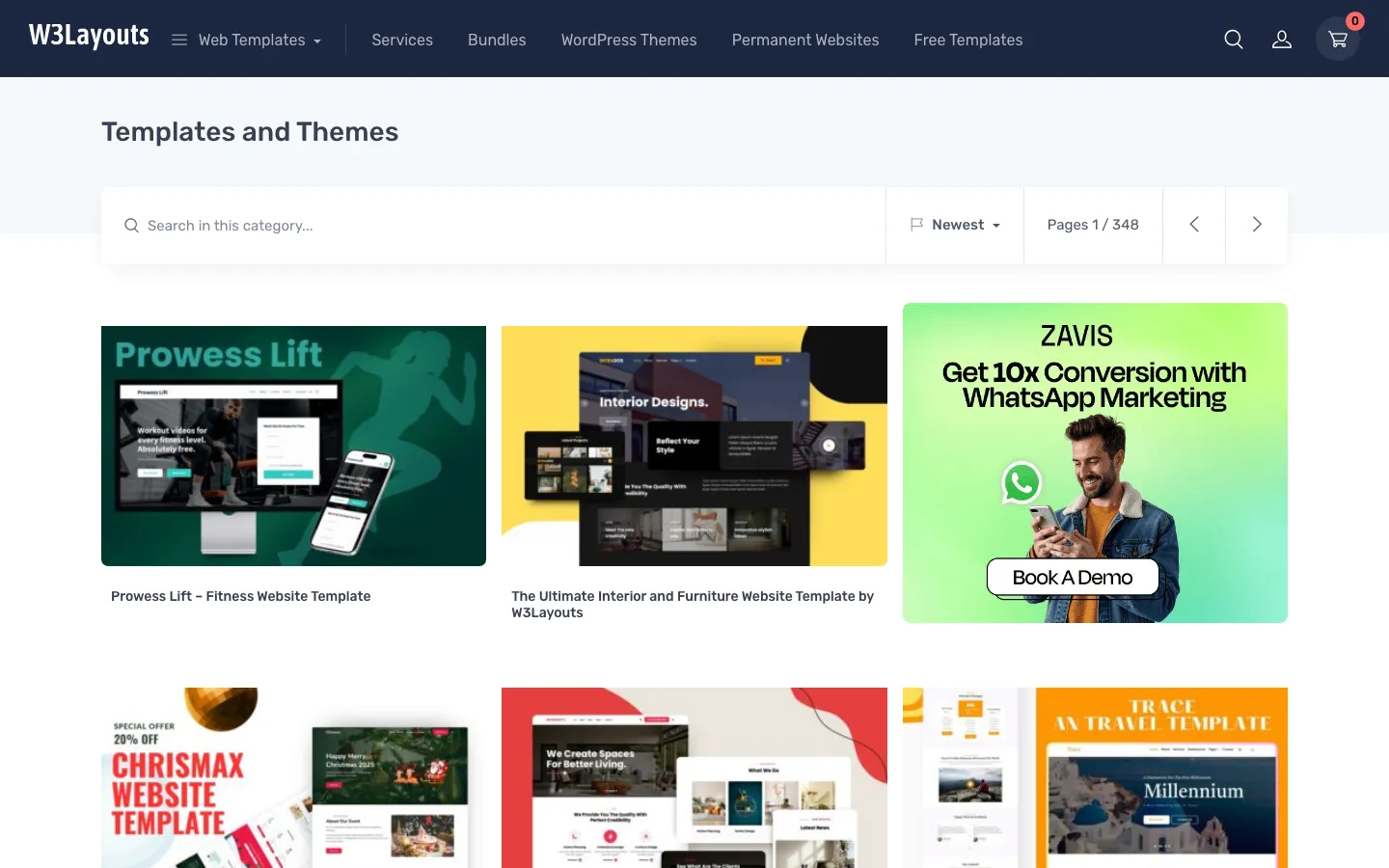 Screenshot reference for W3Layouts