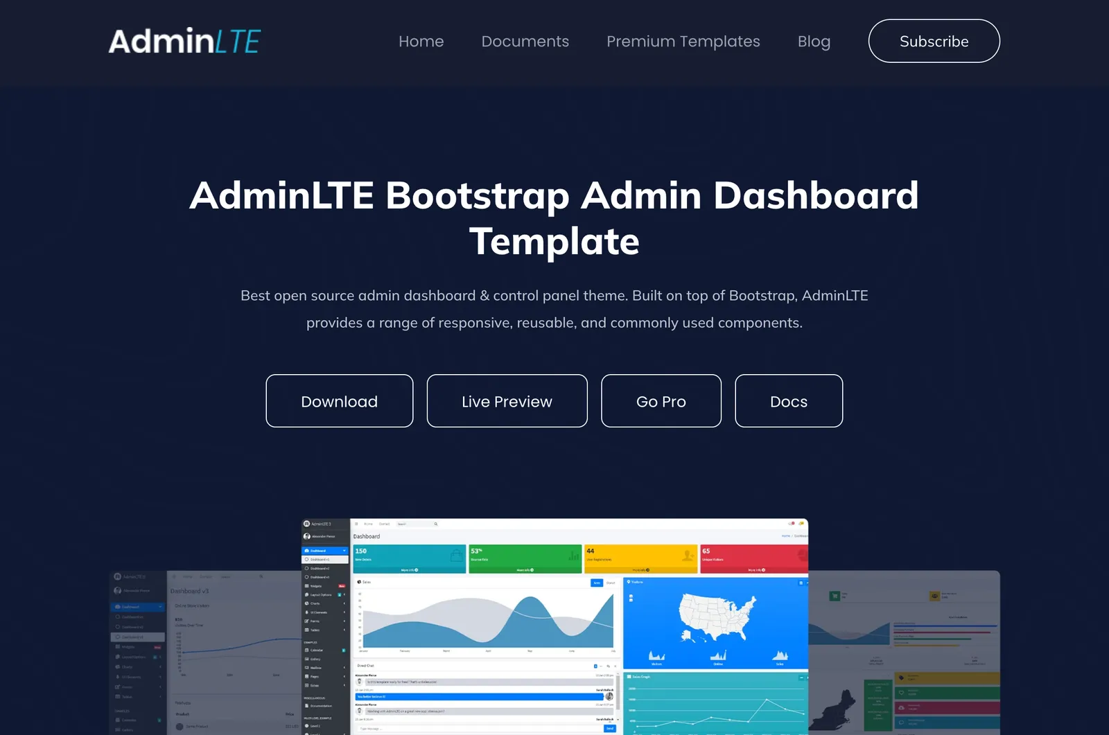 Screenshot reference for AdminLTE