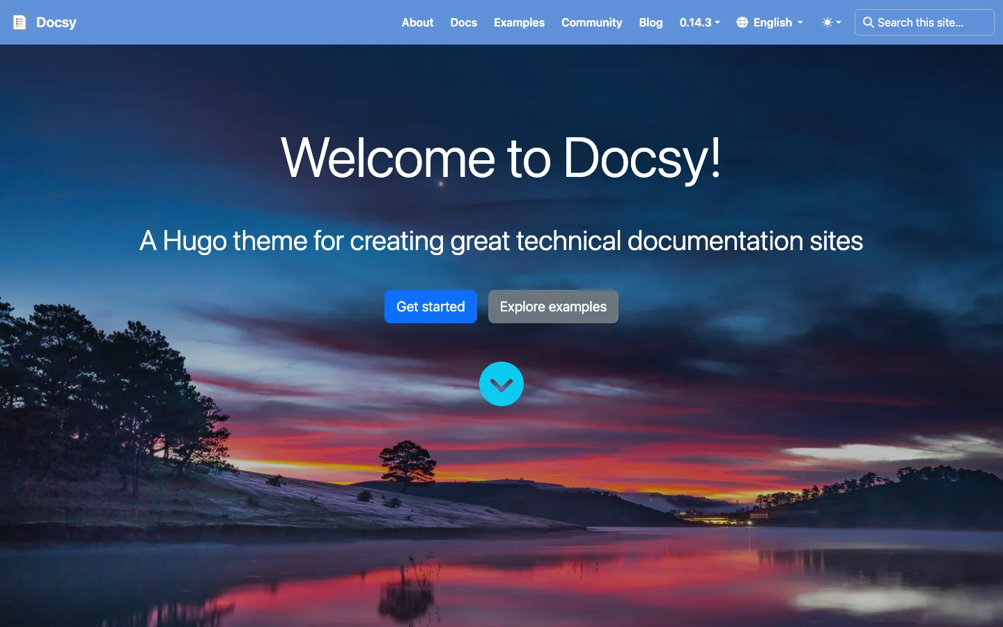 Screenshot reference for Docsy