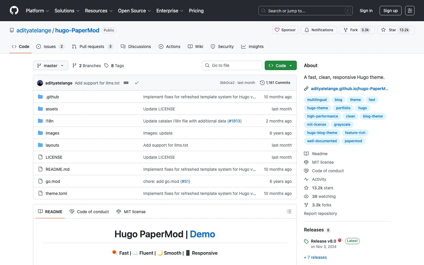Screenshot reference for Hugo PaperMod