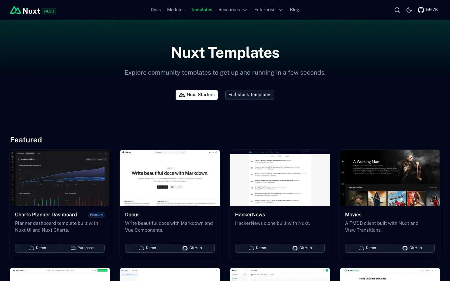 Screenshot reference for Nuxt Blog Starter