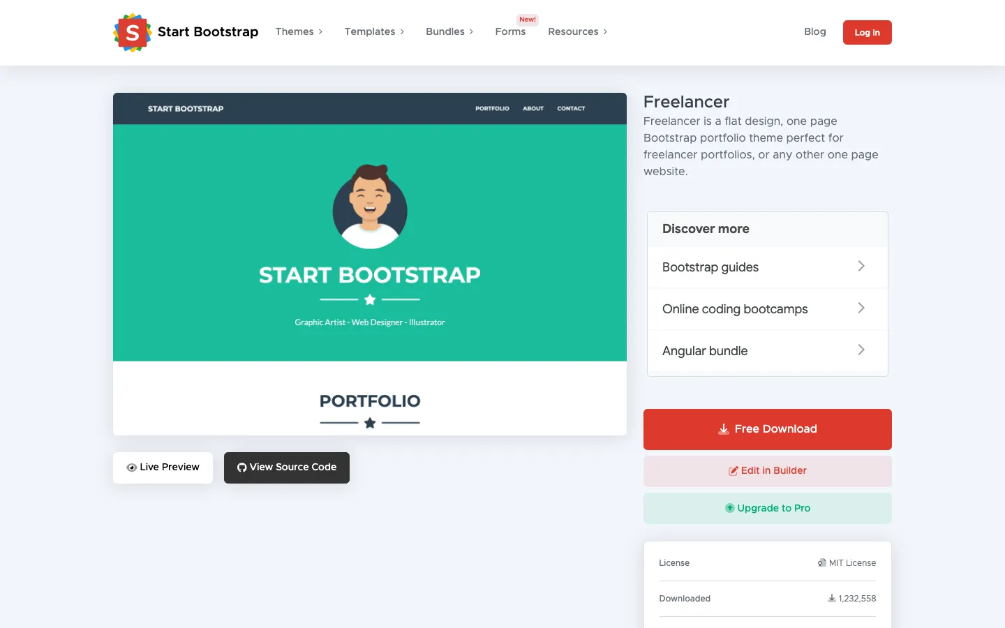 Screenshot reference for Start Bootstrap Freelancer