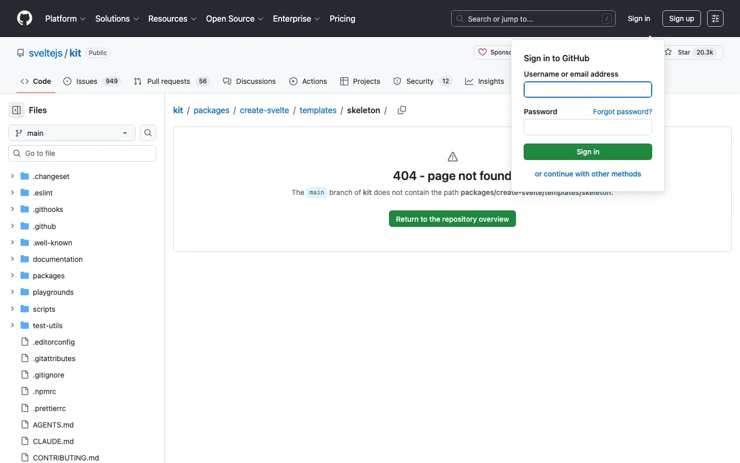 Screenshot reference for SvelteKit Skeleton