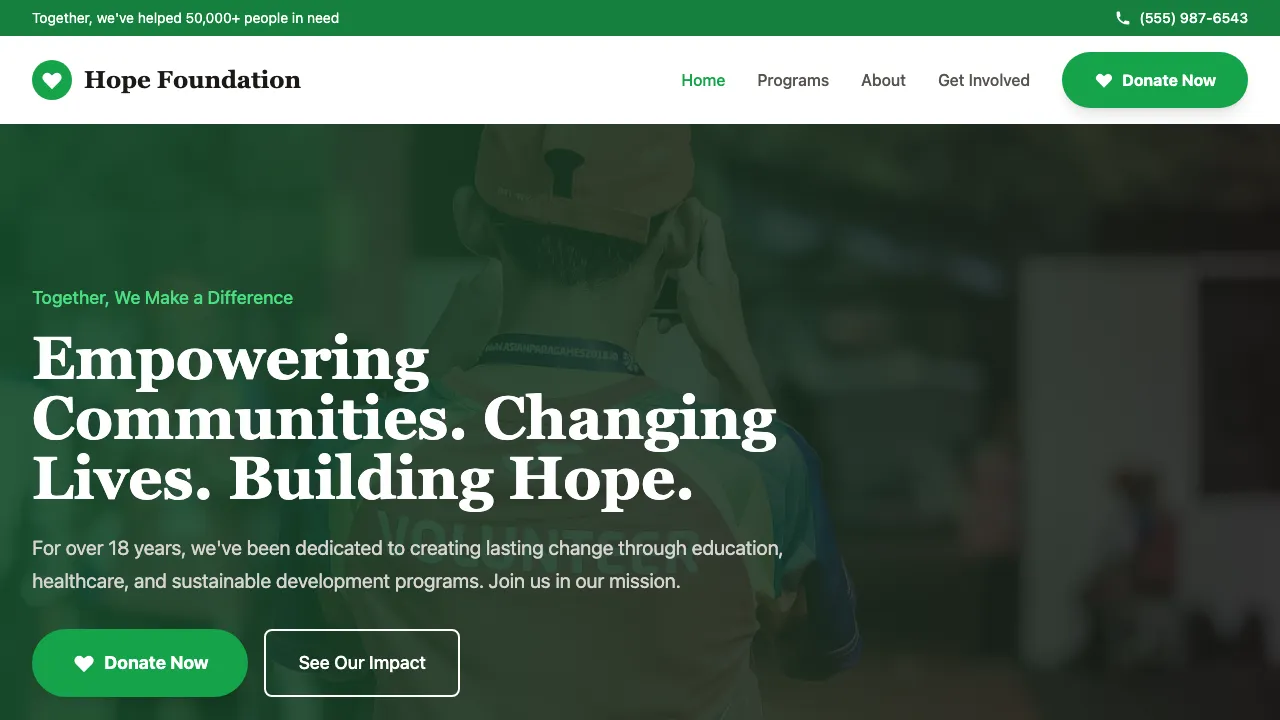 Preview for Nonprofit Impact Campaign